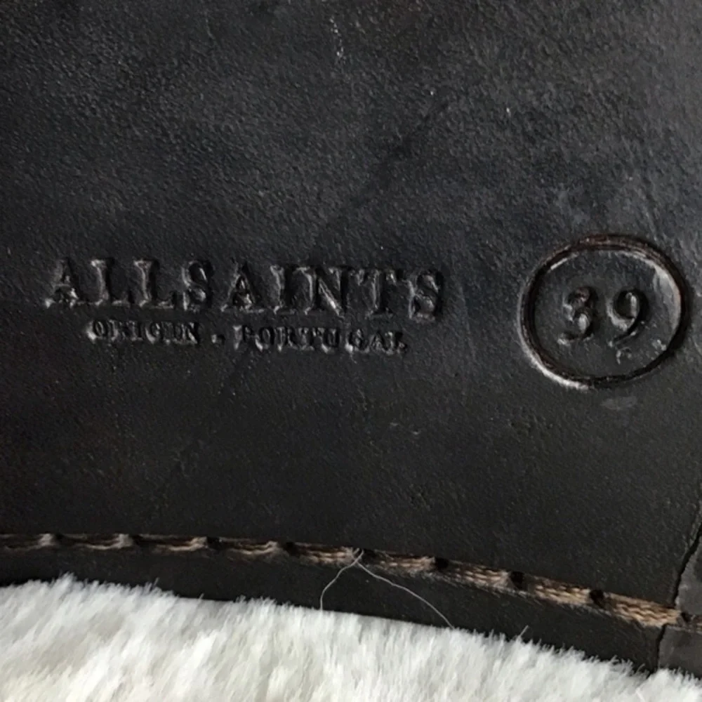 All Saints Suede and Leather‎ Zip Ankle Boots Size 8|EU39